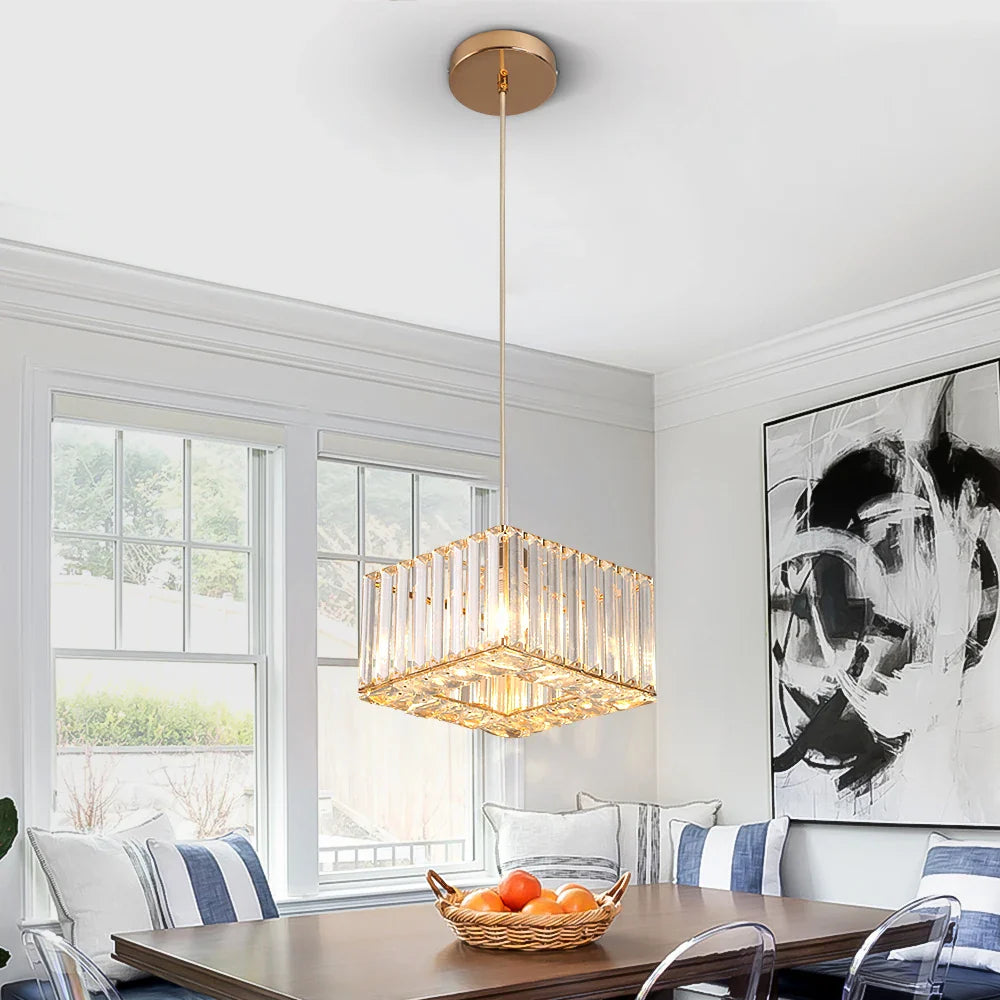 Maison Ornate Elegant Art Deco Crystal Chandelier with adjustable lights, featuring sparkling crystal details.