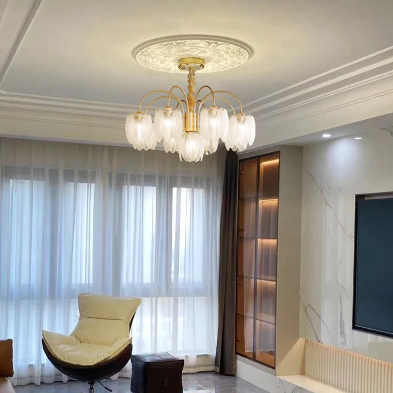 Art Deco Crystal Chandelier with LED Modern Suspension