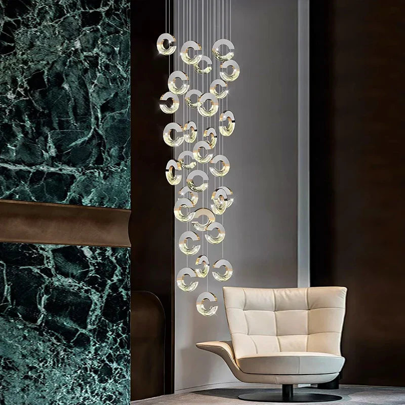 Modern Elegant Crystal Hanging Pendant Light