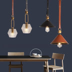 Maison Ornate Crystal Ball Chandelier with modern geometric glass and conical metal pendant lights.