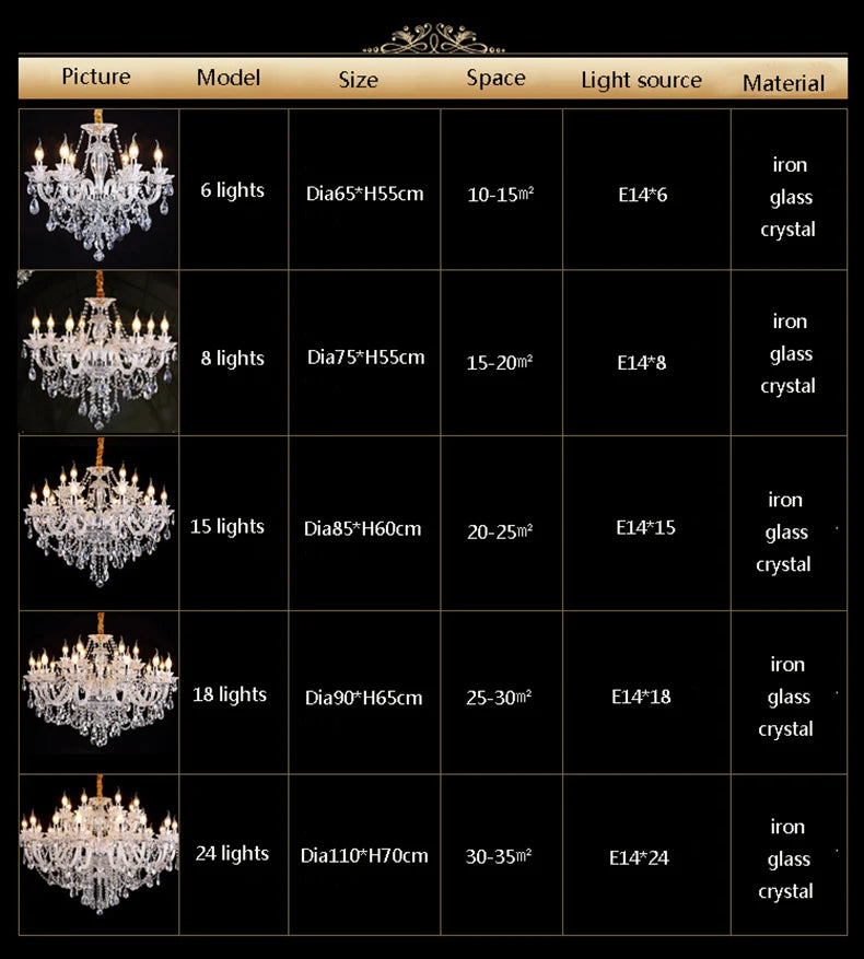 Grand lustre en cristal élégant pour salon et salle à manger