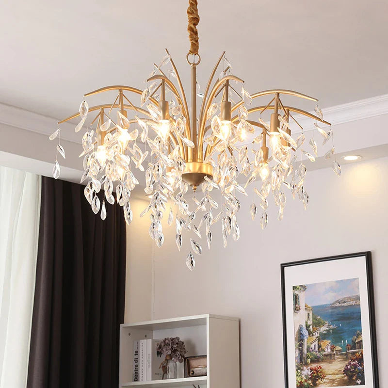 Nordic Vintage Crystal LED Chandelier Contemporary Decoration