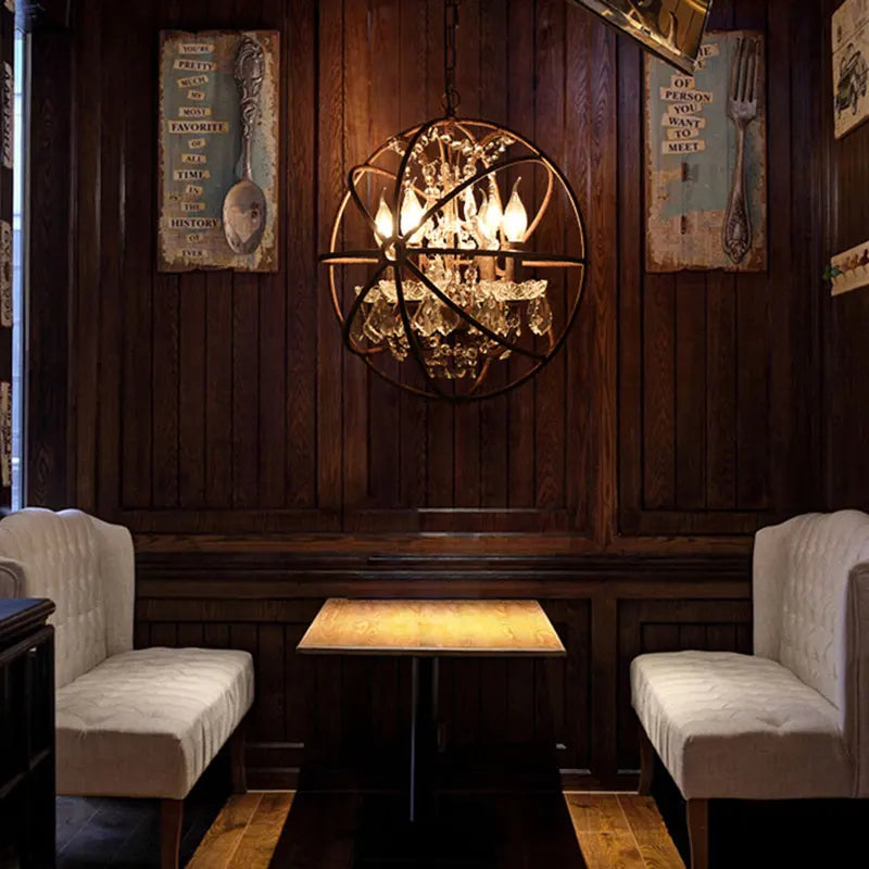 Vintage American Style Crystal Chandelier for Bar Restaurant