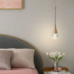 Maison Ornate Single Head Luxury Crystal Hanging Pendant Light, featuring elegant crystal details, illuminating the space.