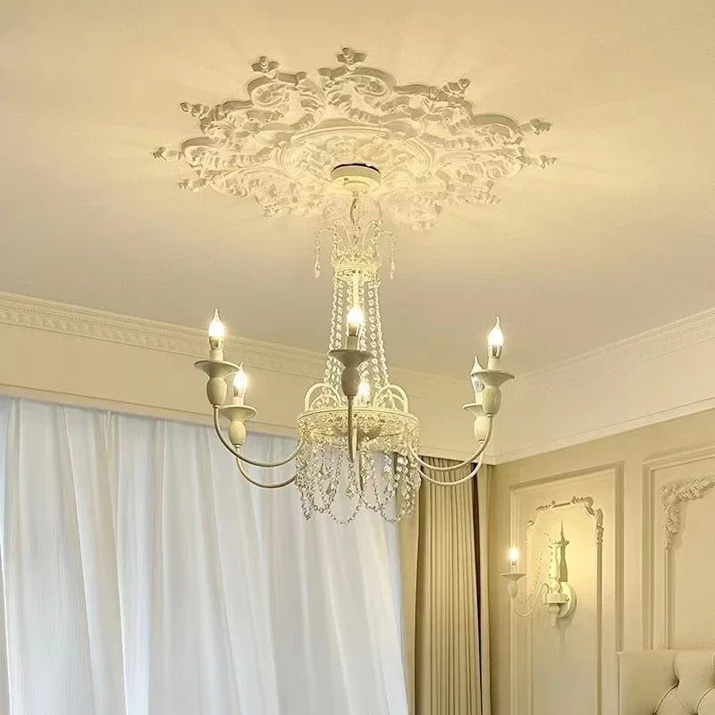 Maison Ornate French Style Crystal Chandelier with E14 LED, intricate design and sparkling crystals.