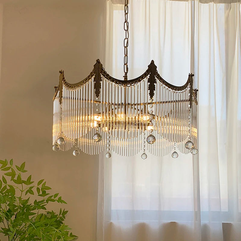 Vintage Crystal LED Chandelier for Living Room