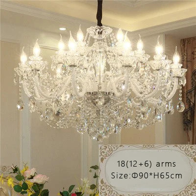 Grand lustre en cristal élégant pour salon et salle à manger