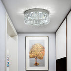 Maison Ornate Modern Gold Crystal Bedroom Chandelier with Integrated LED, elegant and eye-catching fixture.