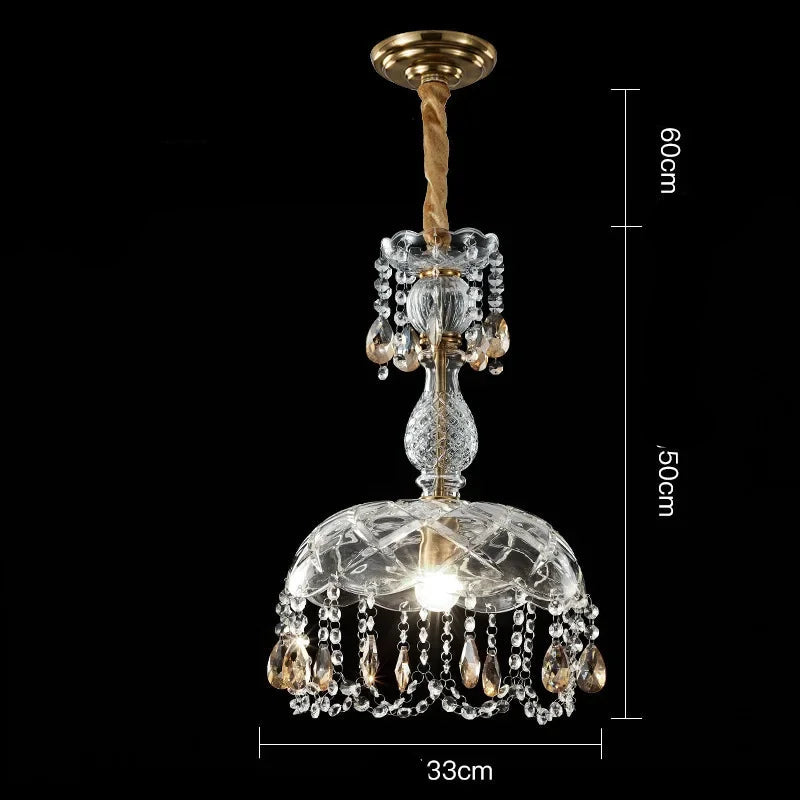 Crystal Chandelier with Suspended LED Lighting