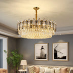 Maison Ornate K9 Crystal Modern Style Indoor Chandelier with intricate details and warm ambient lighting.