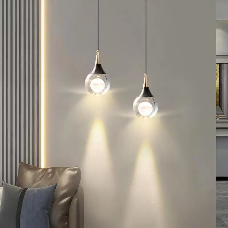 Maison Ornate Modern LED Crystal Bedroom Chandelier with sparkling accents and elegant warm glow.