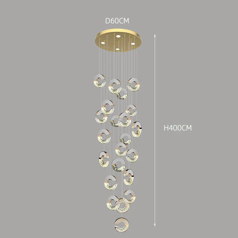Modern Elegant Crystal Hanging Pendant Light
