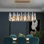 Maison Ornate Dimmable K9 Crystal Chandelier with intricate crystal details, elegant and modern lighting fixture.