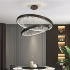 Maison Ornate Modern Villa Crystal Chandelier with dimmable LED lighting, sleek and elegant design.