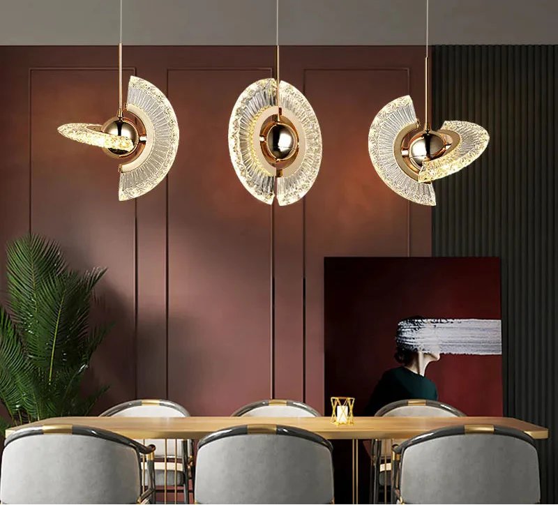Maison Ornate Modern Crystal Chandelier with gold accents, elegant design, and intricate detailing.