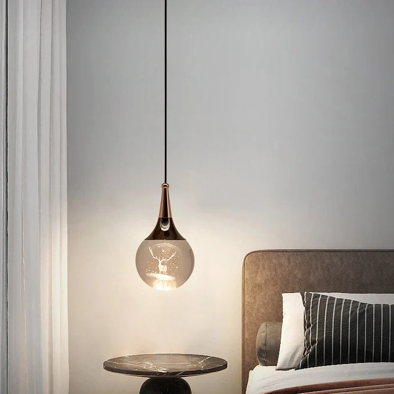 Maison Ornate Modern LED Crystal Bedroom Chandelier with elegant crystals and sleek modern design.