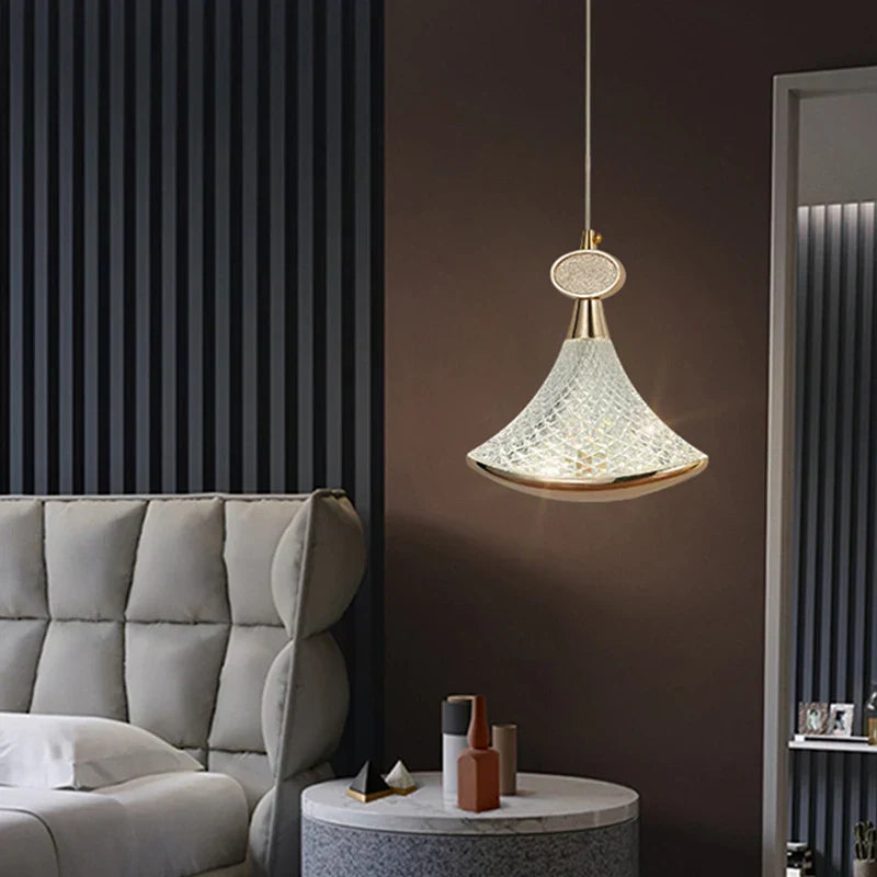 Maison Ornate Modern Crystal Chandelier with gold accents, featuring elegant crystals and modern design.