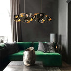 Maison Ornate Postmodern Crystal Ball Chandelier Artistic Pendant, glowing softly with artistic clarity.