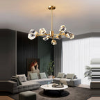 Maison Ornate Elegant Modern Crystal Glass Pendant Chandelier with intricate design and sparkling glass details.