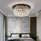 Maison Ornate Luxury American Style LED Crystal Ball Chandelier, sparkling centerpiece lighting fixture, elegant and modern design.