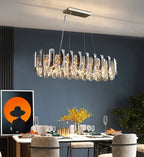 Maison Ornate Modern Crystal LED Luxury Ceiling Light with intricate crystal detailing and contemporary design.