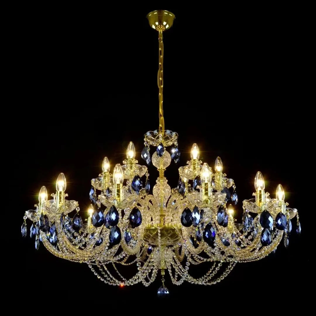 Baroque Crystal Chandelier with Sparkling Tassels
