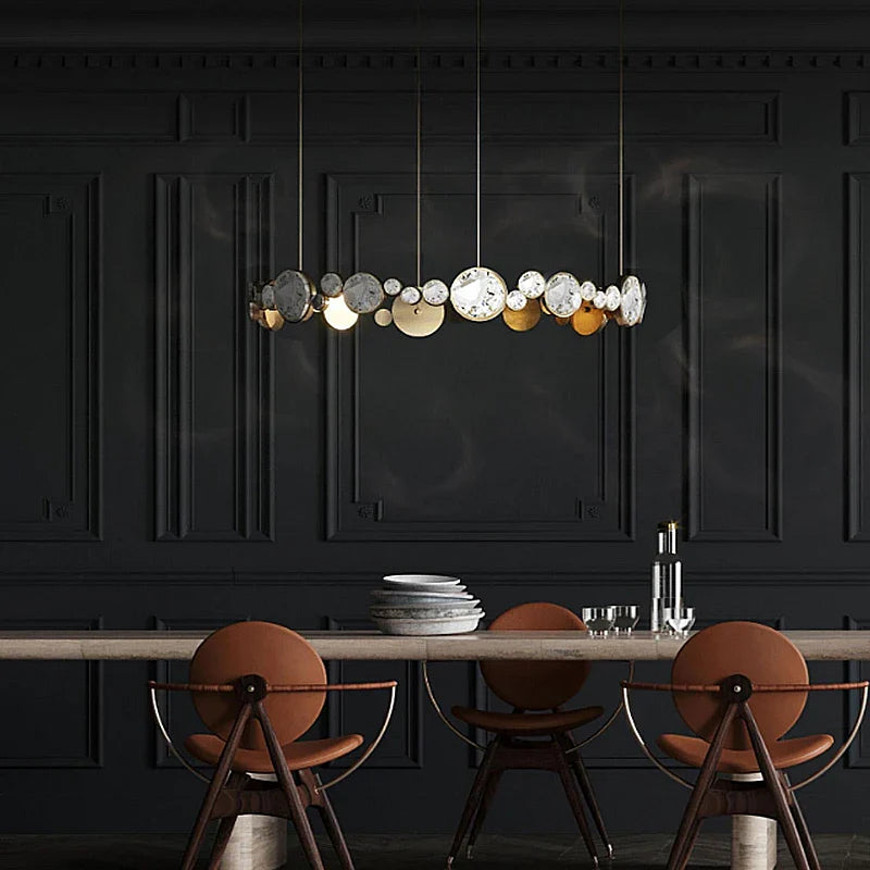Nordic Gold Crystal Dining Room LED Chandelier