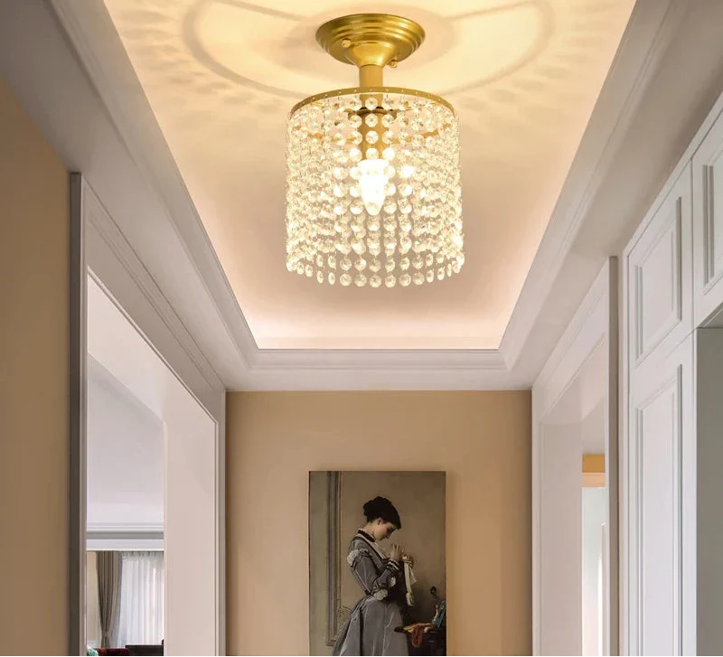 Maison Ornate Modern Glass Gold Luxury Crystal LED Chandelier with intricate crystals and elegant gold accents.