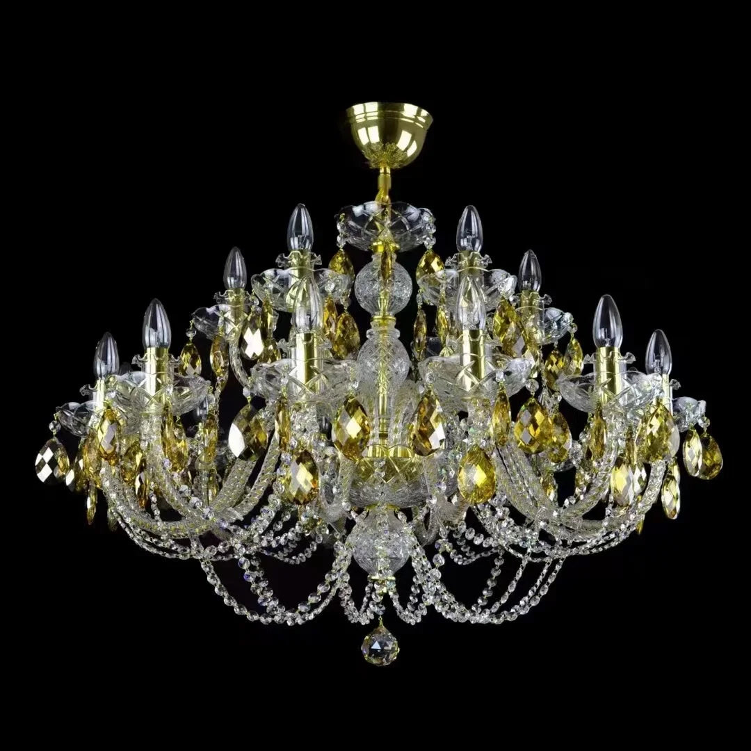 Baroque Crystal Chandelier with Sparkling Tassels