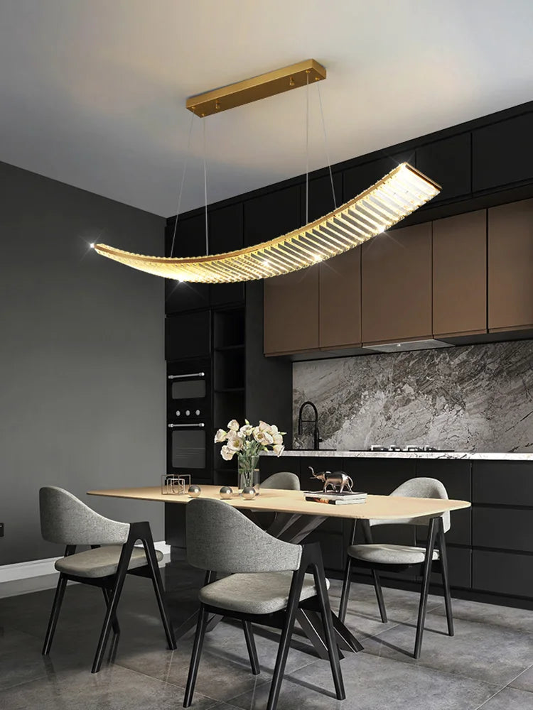 Maison Ornate Gold Crystal Chandelier for Modern LED Lighting, elegant and luxurious ceiling fixture.