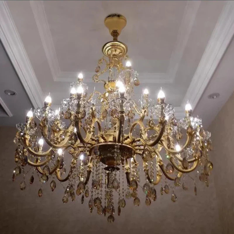 Baroque Crystal Chandelier with Modern LED Lighting