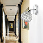 Maison Ornate Modern Crystal Hallway Ceiling Light Decorative, a chrome base and sparkling crystals.