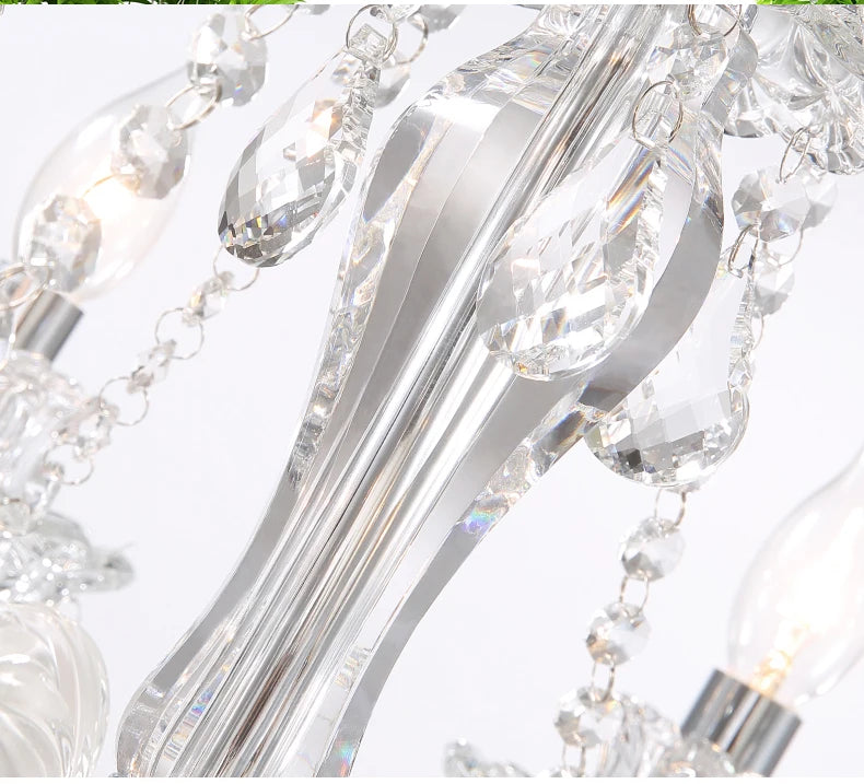 Grand lustre en cristal élégant pour salon et salle à manger