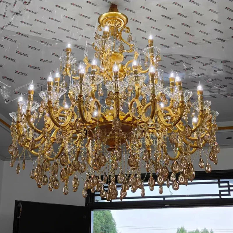 Baroque Crystal Chandelier with Modern LED Lighting