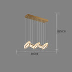 Maison Ornate Modern Chandelier with four oval LED rings, crystal accents, elegant structure.