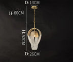 Modern crystal spiral chandelier with gold frame and beaded strands; 60x26cm, ceiling mount diameter 13cm.