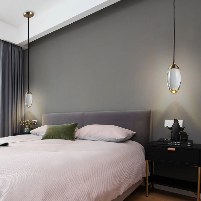 Maison Ornate Crystal Chandelier with minimalist copper K9 design, elegant and modern lighting fixture.