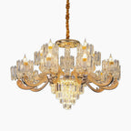 Baroque Crystal Chandelier with Detailed Interior
