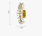 Maison Ornate Luxury Crystal Industrial Chandelier with LED gold rings, modern design, 53x23 cm.