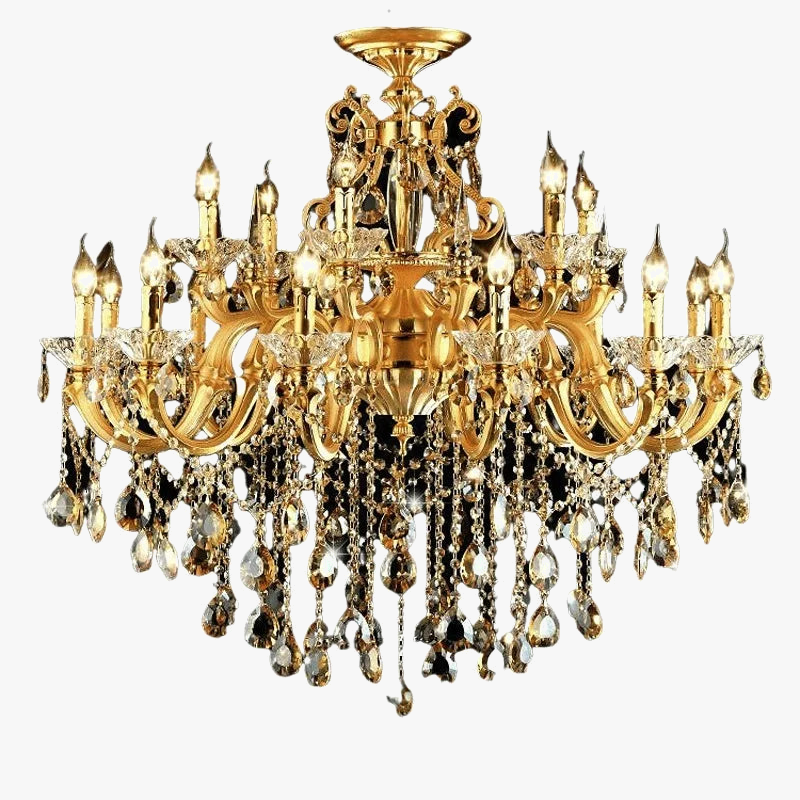 Baroque Crystal Chandelier with Modern LED Lighting