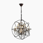 Art Deco Crystal Chandelier with Vintage Structure