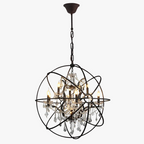 Vintage Crystal Industrial Chandelier with Elegant Design