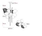 Maison Ornate Modern Nordic Crystal Glass Chandelier with six lampshades, mesh accents, LED compatible.