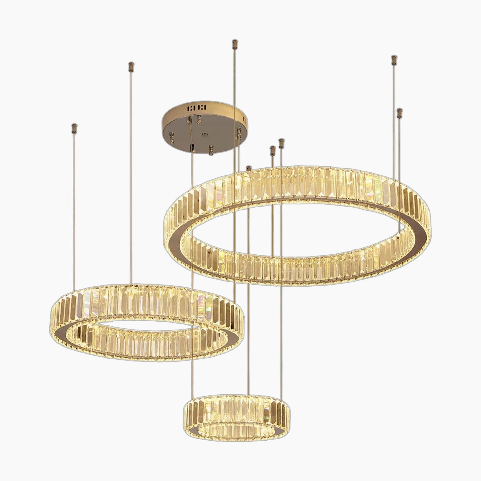 Modern Steel Crystal Dining Room Chandelier