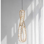 Twisted infinity loop chandelier in gold and clear crystal with modern LED accents.