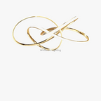 Maison Ornate Postmodern chandelier with intertwined gold loops and sleek LED design, elegantly contemporary.