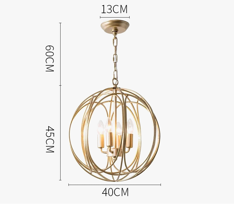 Ornate vintage crystal chandelier with LED lighting, 60x40 cm, 13 cm mount, decorative crystal accents.