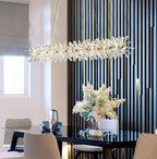 Maison Ornate Crystal Ball Chandelier, modern round design with sparkling crystal spheres and metallic frame.