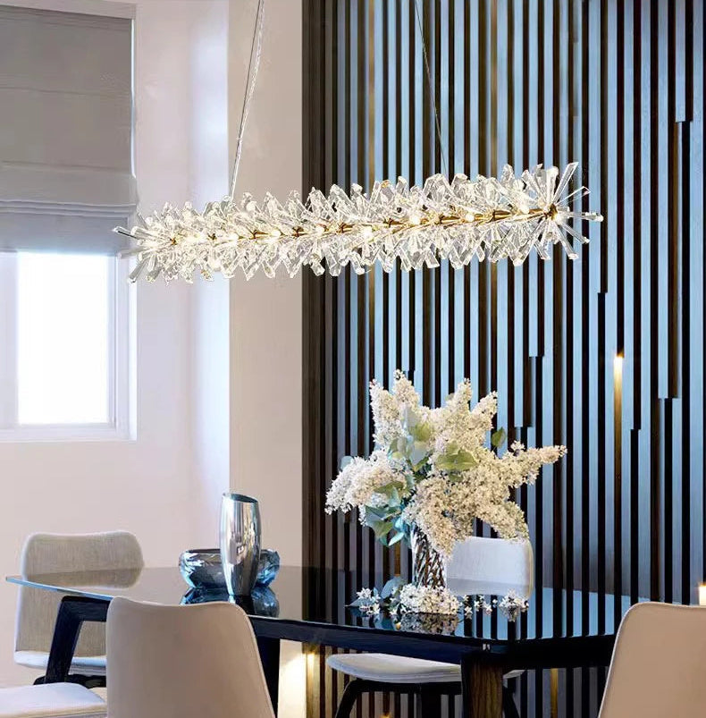 Maison Ornate Crystal Ball Chandelier, modern round design with sparkling crystal spheres and metallic frame.