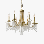 Nordic Modern Gold Ring Baroque Crystal Chandelier